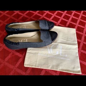 AGL - Attilio Giusti Leombruni Denim Cap Toe Flats